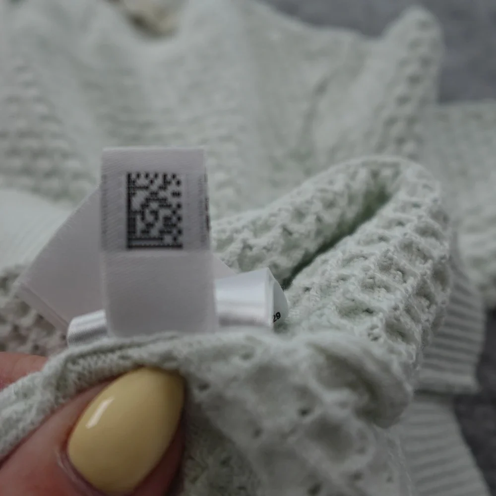 Ted Baker Top Womens 1 US 4 White Textured Crew Neck Long Sleeve Waffle Knit - Picture 5 of 11